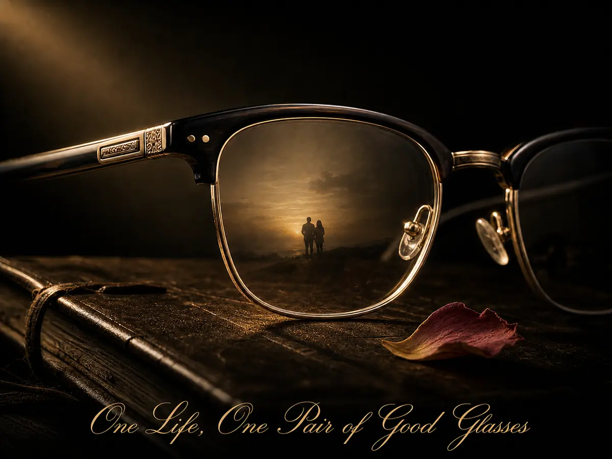 One life one pair of good glasses eyewear concept
