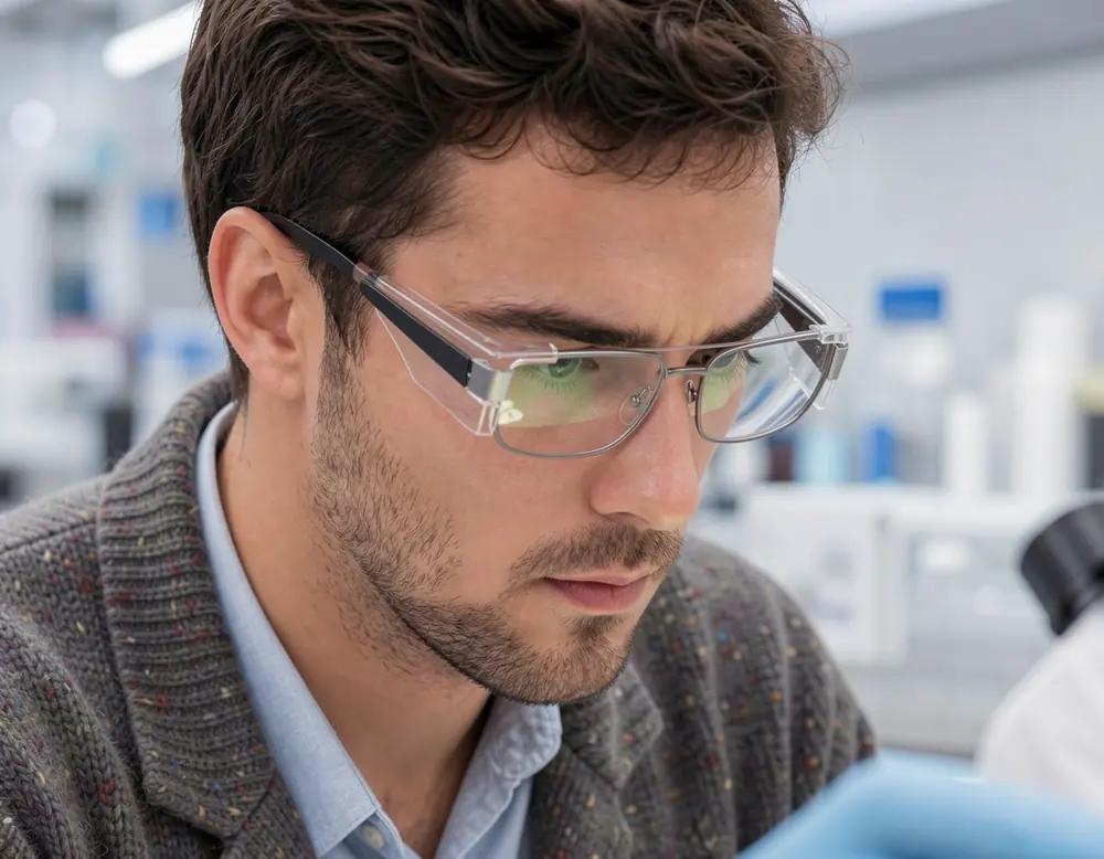 Safety protective glasses