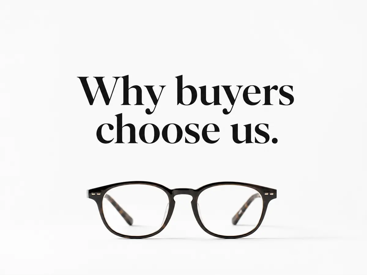 Eyewear OEM ODM showroom and factory capability